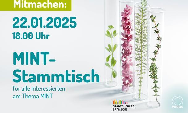 Grafik mit Termin zum MINT-Stammtisch